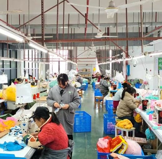Step 04: Production — Bulk stuffed animals with strict quality control